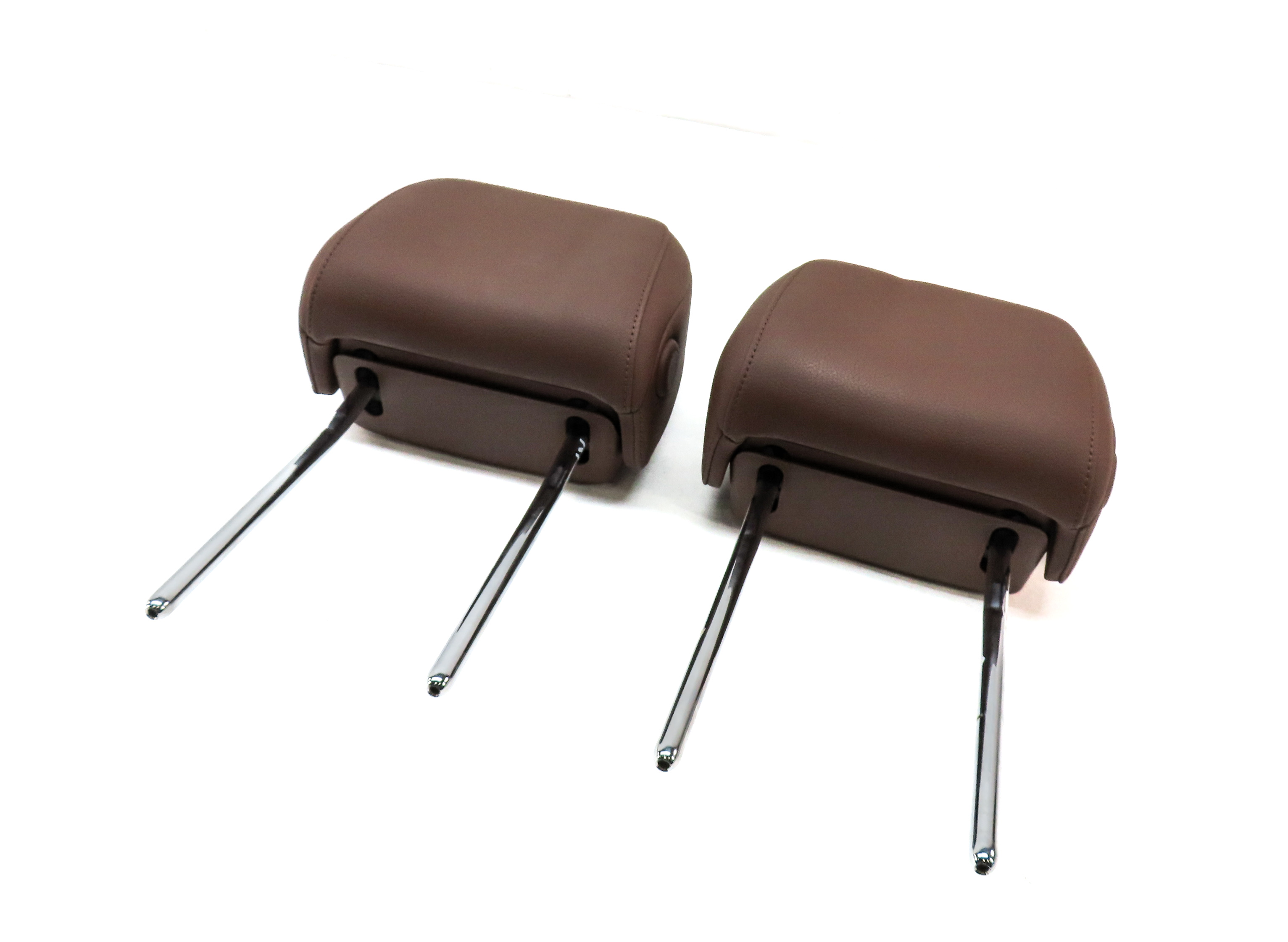 17-19 AUDI A4 S4 ALLROAD FRONT LEFT & RIGHT SEAT HEADREST HEAD REST SET/2(BROWN) — exact item pictured